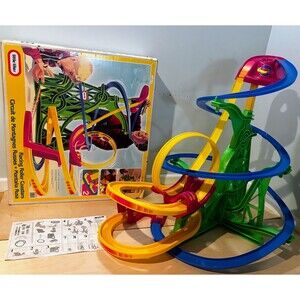 Vintage Little Tikes Racing Roller Coaster Set - Retro toy collectible car track